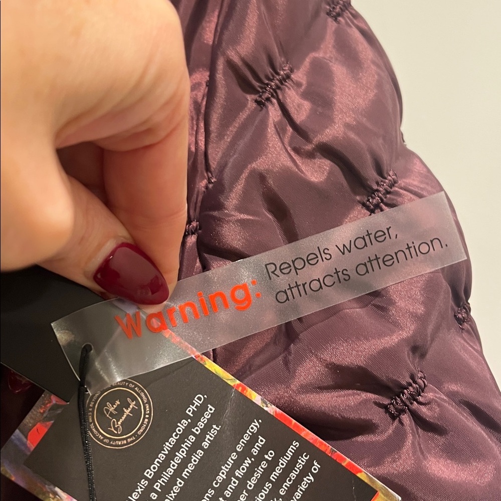 NWT UBU Reversible Quilted Long Jacket COAT art deco to wear wearable art galaxy - Picture 6 of 16